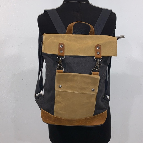 TSD BRAND HILLSIDE BACKPACK GREY - Picture 1 of 11